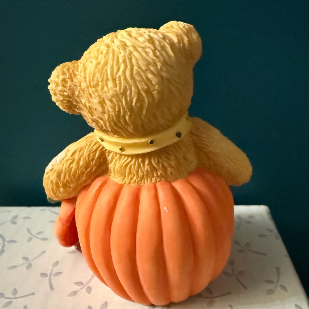 Cherished Teddies Leslie Avon Exclusive Pumpkin Bear Figurine‎ - Picture 4 of 7